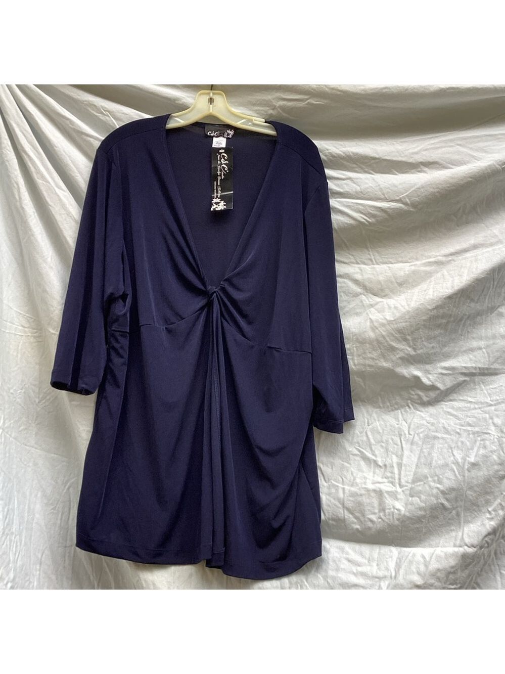 CSC Studio blue NWT with draping detail in middle, size 3X